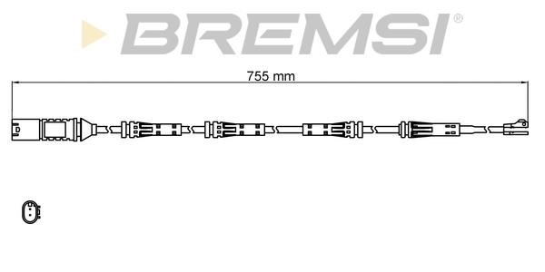 Bremsi WI0814 Warning contact, brake pad wear WI0814: Buy near me in Poland at 2407.PL - Good price!