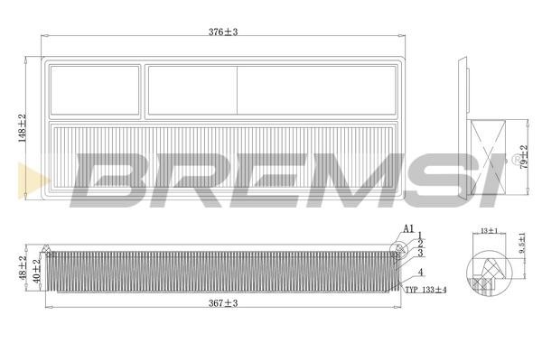 Bremsi FA0217 Air filter FA0217: Buy near me in Poland at 2407.PL - Good price!