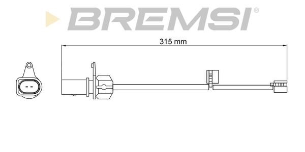 Bremsi WI0946 Warning contact, brake pad wear WI0946: Buy near me in Poland at 2407.PL - Good price!
