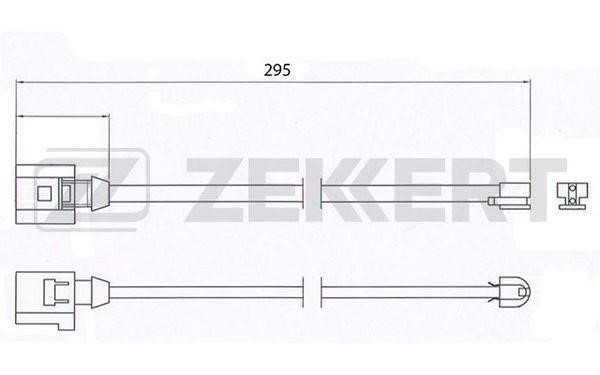 Zekkert BS-8022 Warning Contact, brake pad wear BS8022: Buy near me in Poland at 2407.PL - Good price!