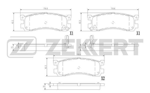 Zekkert BS-1391 Front disc brake pads, set BS1391: Buy near me in Poland at 2407.PL - Good price!