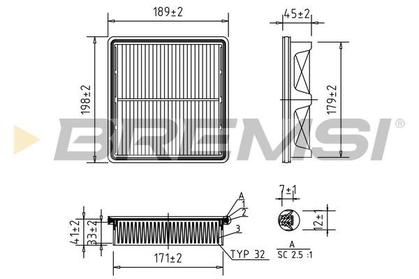 Bremsi FA1676 Air filter FA1676: Buy near me at 2407.PL in Poland at an Affordable price!