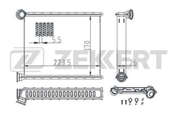 Zekkert MK-5114 Теплообменник, отопление салона MK5114: Отличная цена - Купить в Польше на 2407.PL!