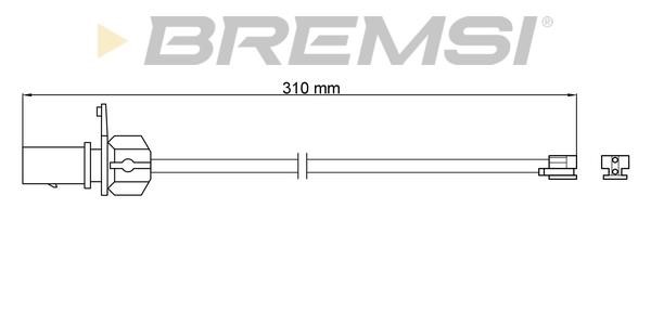 Bremsi WI0966 Датчик износа тормозных колодок WI0966: Отличная цена - Купить в Польше на 2407.PL!