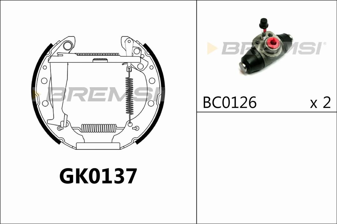 Bremsi GK0137 Колодки тормозные барабанные, комплект GK0137: Отличная цена - Купить в Польше на 2407.PL!