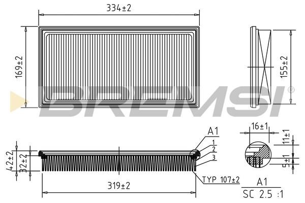 Bremsi FA1678 Air filter FA1678: Buy near me in Poland at 2407.PL - Good price!