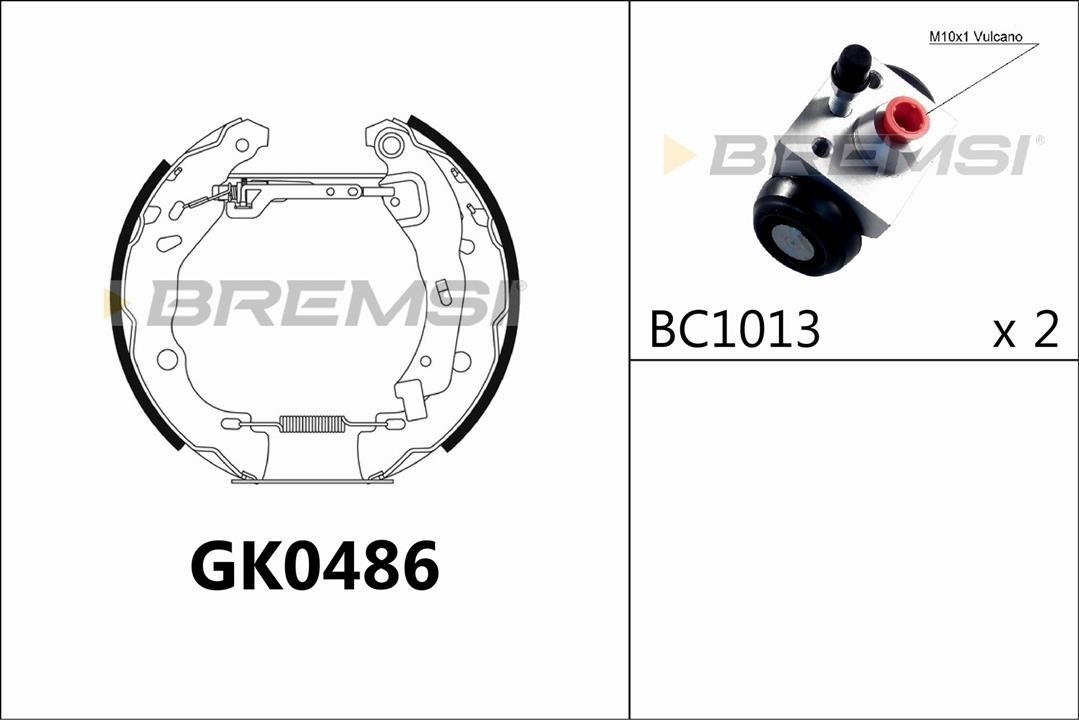 Bremsi GK0486 Колодки гальмівні барабанні, комплект GK0486: Приваблива ціна - Купити у Польщі на 2407.PL!