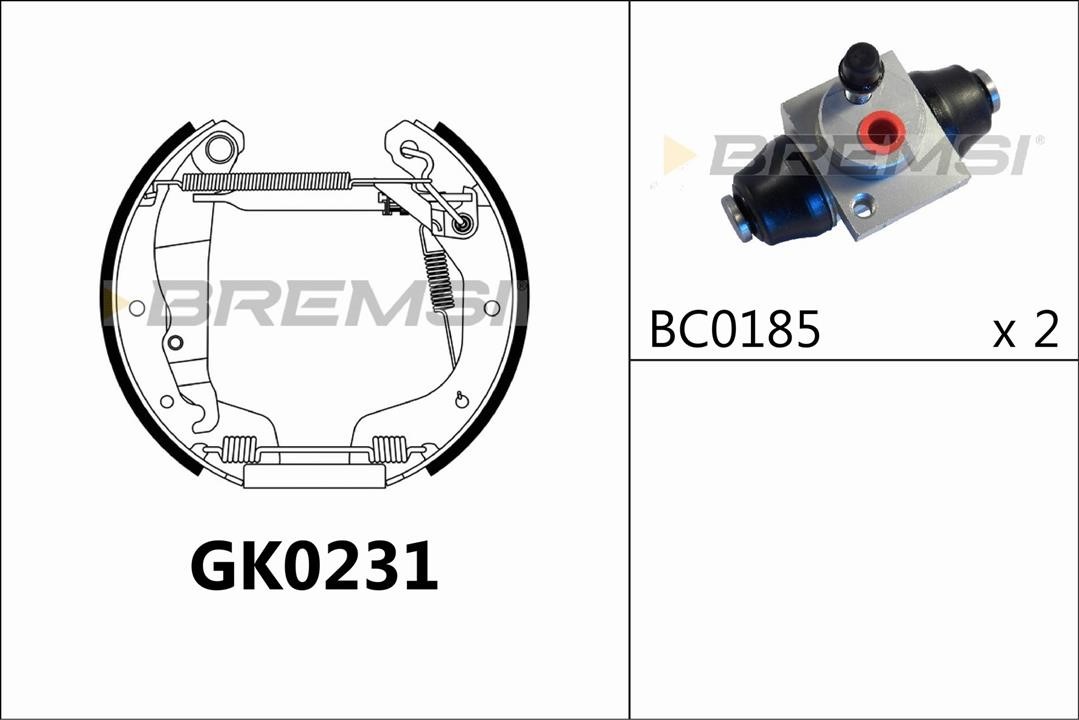Bremsi GK0231 Колодки тормозные барабанные, комплект GK0231: Отличная цена - Купить в Польше на 2407.PL!