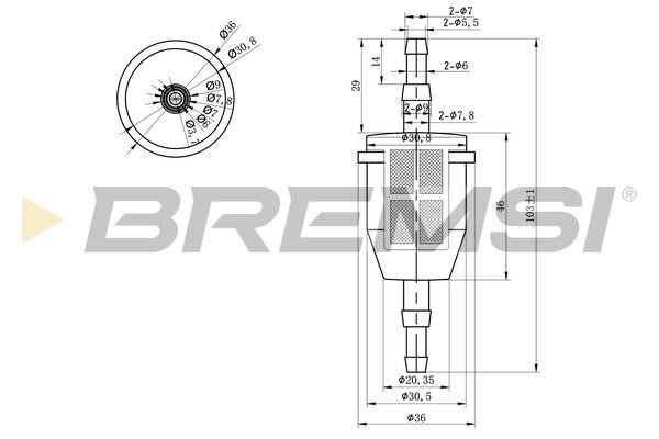 Bremsi FE0034 Топливный фильтр FE0034: Отличная цена - Купить в Польше на 2407.PL!