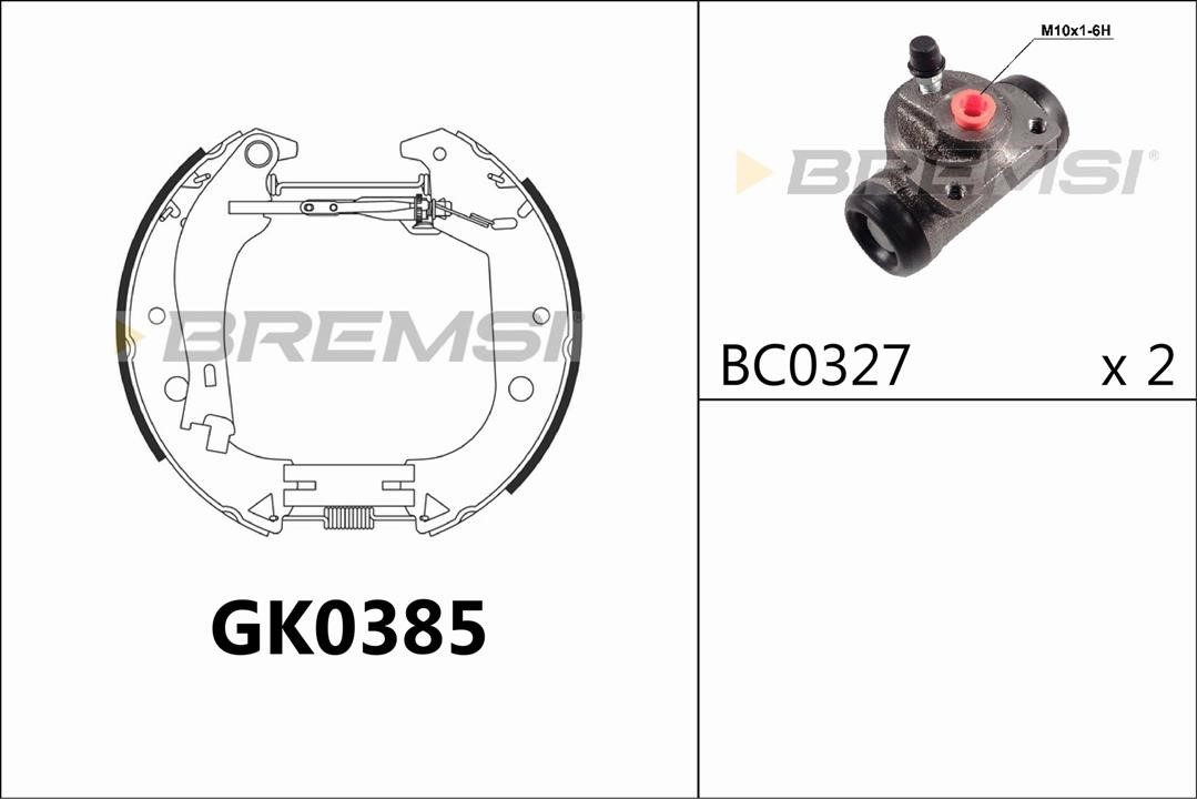 Bremsi GK0385 Brake shoe set GK0385: Buy near me in Poland at 2407.PL - Good price!