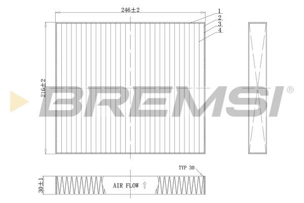 Bremsi FC0183C Filter, interior air FC0183C: Buy near me in Poland at 2407.PL - Good price!
