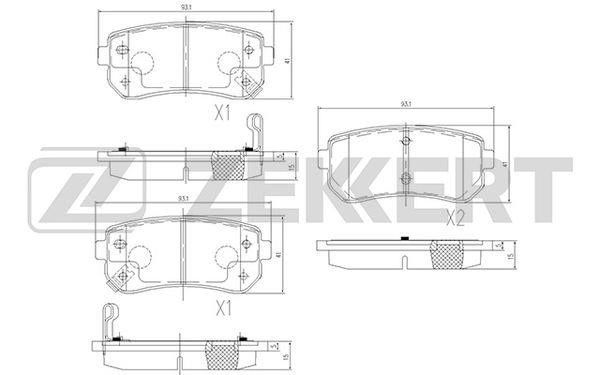 Zekkert BS-1759 Brake Pad Set, disc brake BS1759: Buy near me in Poland at 2407.PL - Good price!