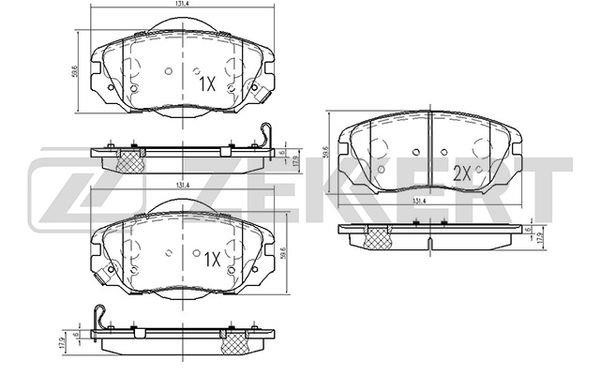 Zekkert BS-2113 Brake Pad Set, disc brake BS2113: Buy near me in Poland at 2407.PL - Good price!