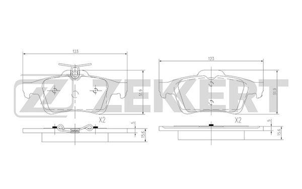 Zekkert BS-1600 Brake Pad Set, disc brake BS1600: Buy near me in Poland at 2407.PL - Good price!
