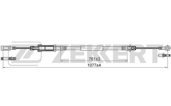 Zekkert BZ-1033 Cable, parking brake BZ1033: Buy near me in Poland at 2407.PL - Good price!