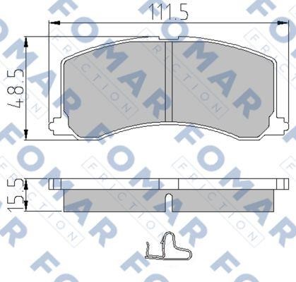 Fomar friction FO 665381 Brake Pad Set, disc brake FO665381: Buy near me in Poland at 2407.PL - Good price!