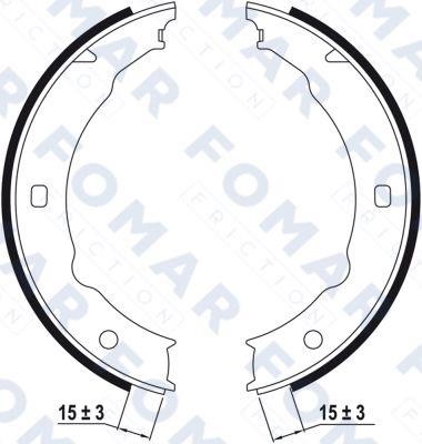 Fomar friction FO 9057 Parking brake shoes FO9057: Buy near me in Poland at 2407.PL - Good price!