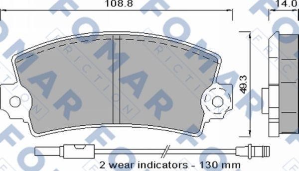 Fomar friction FO 573081 Brake Pad Set, disc brake FO573081: Buy near me in Poland at 2407.PL - Good price!