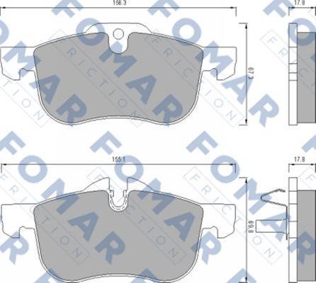 Fomar friction FO 680381 Brake Pad Set, disc brake FO680381: Buy near me in Poland at 2407.PL - Good price!