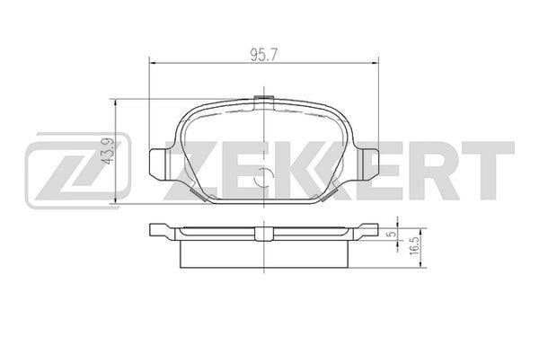 Zekkert BS-2464 Front disc brake pads, set BS2464: Buy near me in Poland at 2407.PL - Good price!