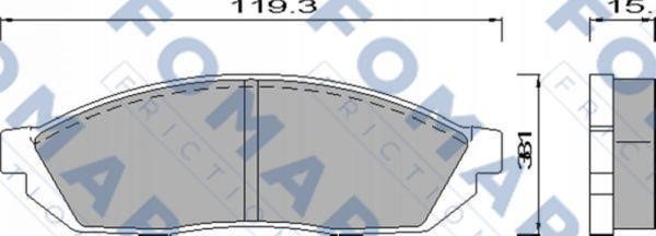 Fomar friction FO 427481 Brake Pad Set, disc brake FO427481: Buy near me in Poland at 2407.PL - Good price!
