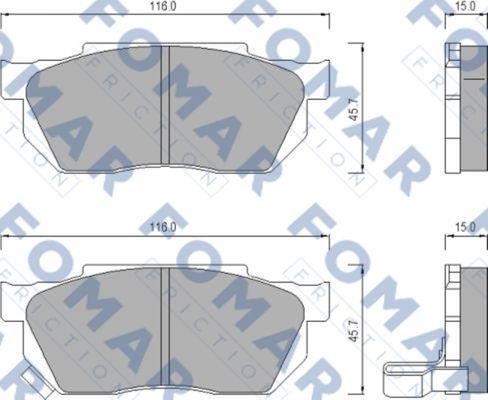 Fomar friction FO 447581 Brake Pad Set, disc brake FO447581: Buy near me in Poland at 2407.PL - Good price!