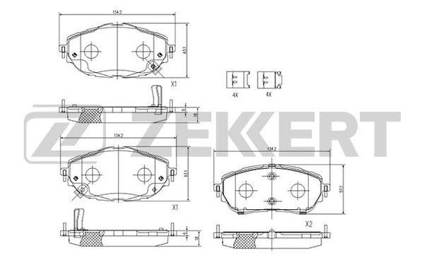 Zekkert BS-1245 Brake Pad Set, disc brake BS1245: Buy near me in Poland at 2407.PL - Good price!