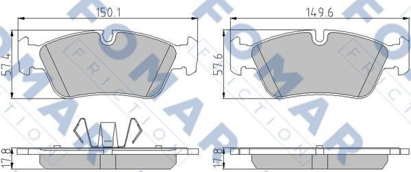 Fomar friction FO 927581 Brake Pad Set, disc brake FO927581: Buy near me at 2407.PL in Poland at an Affordable price!