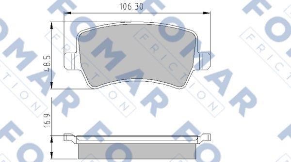 Fomar friction FO 846781 Brake Pad Set, disc brake FO846781: Buy near me at 2407.PL in Poland at an Affordable price!