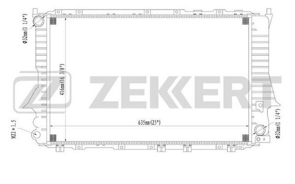 Zekkert MK-1025 Радиатор охлаждения двигателя MK1025: Отличная цена - Купить в Польше на 2407.PL!