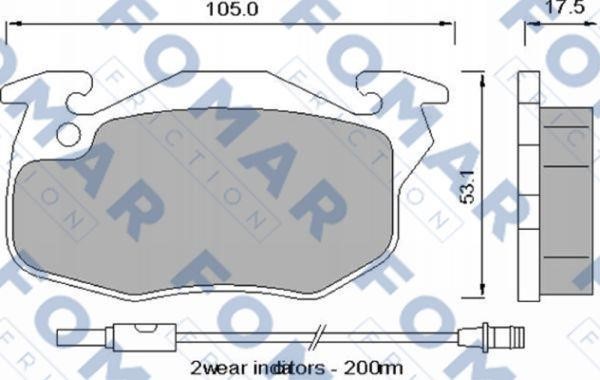 Fomar friction FO 529481 Brake Pad Set, disc brake FO529481: Buy near me in Poland at 2407.PL - Good price!