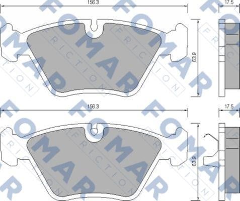 Fomar friction FO 649281 Brake Pad Set, disc brake FO649281: Buy near me in Poland at 2407.PL - Good price!