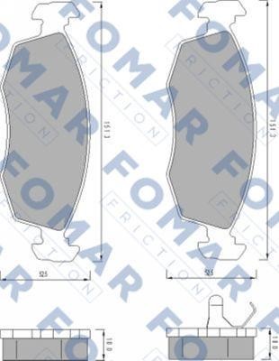 Fomar friction FO 478981 Brake Pad Set, disc brake FO478981: Buy near me in Poland at 2407.PL - Good price!