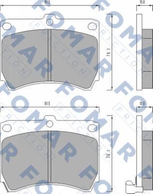 Fomar friction FO 462281 Тормозные колодки дисковые, комплект FO462281: Отличная цена - Купить в Польше на 2407.PL!