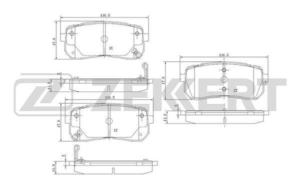 Zekkert BS-1811 Brake Pad Set, disc brake BS1811: Buy near me in Poland at 2407.PL - Good price!