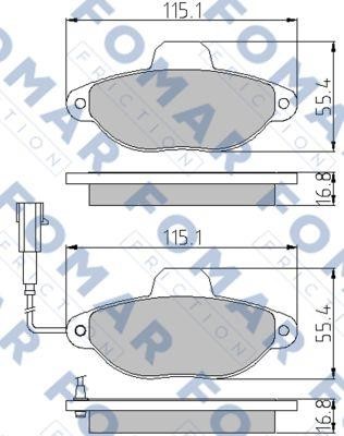 Fomar friction FO 861181 Brake Pad Set, disc brake FO861181: Buy near me in Poland at 2407.PL - Good price!