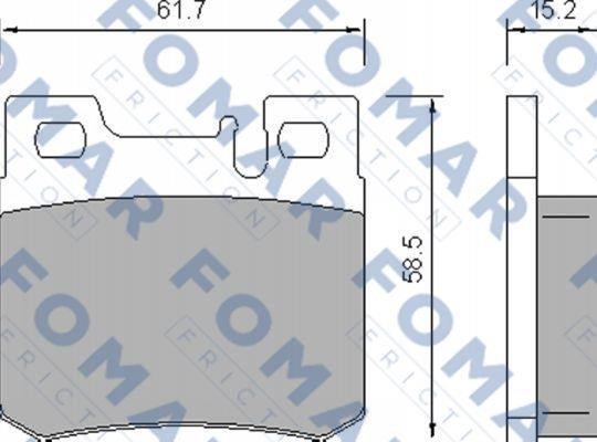 Fomar friction FO 639281 Brake Pad Set, disc brake FO639281: Buy near me at 2407.PL in Poland at an Affordable price!