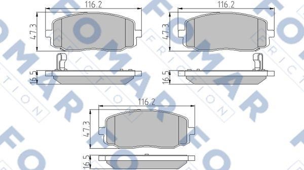 Fomar friction FO 932281 Brake Pad Set, disc brake FO932281: Buy near me at 2407.PL in Poland at an Affordable price!