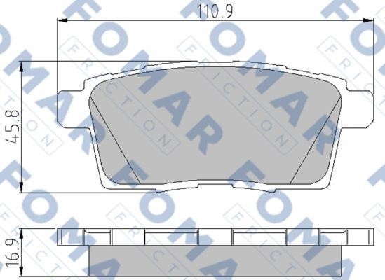 Fomar friction FO 857781 Brake Pad Set, disc brake FO857781: Buy near me at 2407.PL in Poland at an Affordable price!