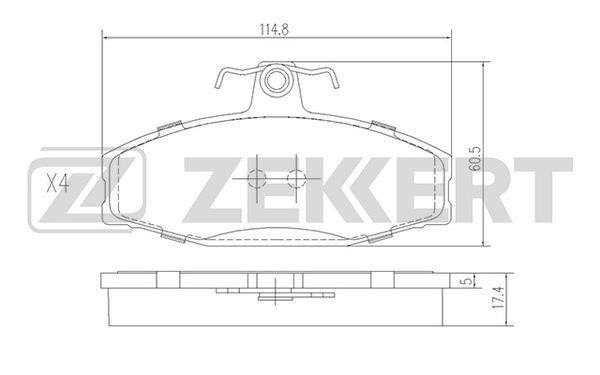 Zekkert BS-2072 Тормозные колодки дисковые передние, комплект BS2072: Отличная цена - Купить в Польше на 2407.PL!