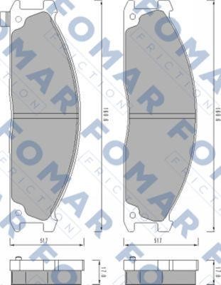 Fomar friction FO 460781 Тормозные колодки дисковые, комплект FO460781: Отличная цена - Купить в Польше на 2407.PL!