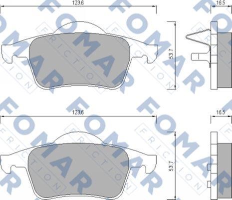 Fomar friction FO 669081 Brake Pad Set, disc brake FO669081: Buy near me in Poland at 2407.PL - Good price!
