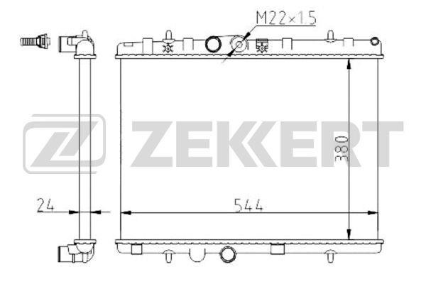 Zekkert MK-1344 Радіатор, система охолодження двигуна MK1344: Приваблива ціна - Купити у Польщі на 2407.PL!