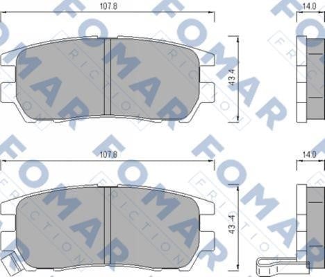Fomar friction FO 482181 Brake Pad Set, disc brake FO482181: Buy near me in Poland at 2407.PL - Good price!