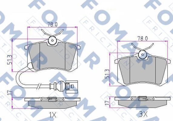 Fomar friction FO 920181 Brake Pad Set, disc brake FO920181: Buy near me in Poland at 2407.PL - Good price!