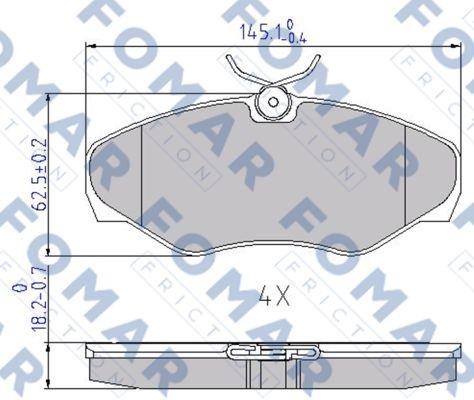 Fomar friction FO 692681 Brake Pad Set, disc brake FO692681: Buy near me in Poland at 2407.PL - Good price!