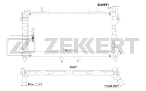 Zekkert MK-1146 Radiator, engine cooling MK1146: Buy near me in Poland at 2407.PL - Good price!