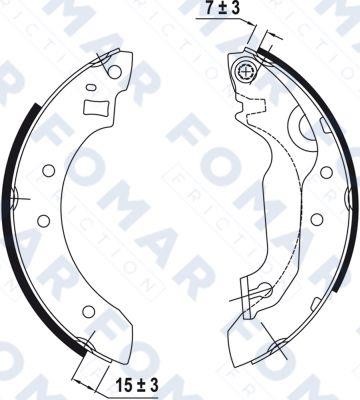 Fomar friction FO 0374 Brake shoe set FO0374: Buy near me in Poland at 2407.PL - Good price!