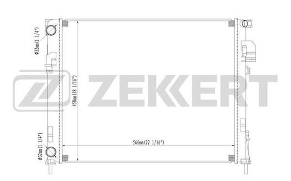 Zekkert MK-1364 Радіатор, система охолодження двигуна MK1364: Приваблива ціна - Купити у Польщі на 2407.PL!