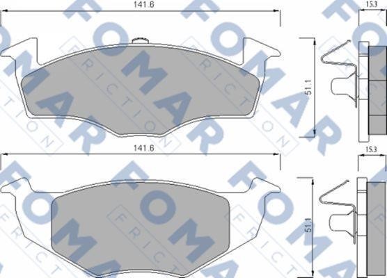 Fomar friction FO 682581 Brake Pad Set, disc brake FO682581: Buy near me in Poland at 2407.PL - Good price!